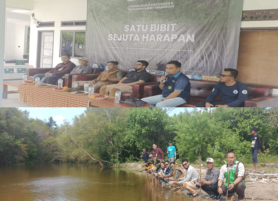 Dinas Perikanan Kabupaten Sukabumi Menghadiri kegiatan Penanaman Pohon Mangrove.